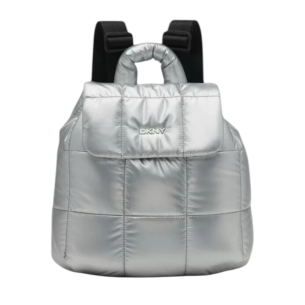 DKNY || NWT || Giania Puffy Silver Backpack